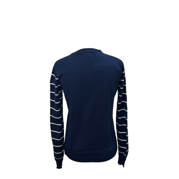 ModCloth Women's S Small Chatty Crabby Crab Knit Sweater Nautical Fitted Blue - Picture 8 of 10